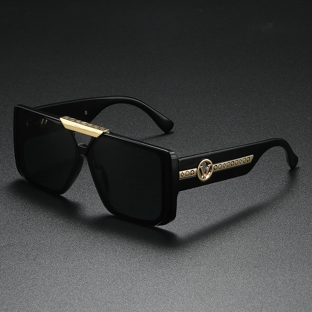 Va Va Voom Retro Black Rectangle Sunglasses