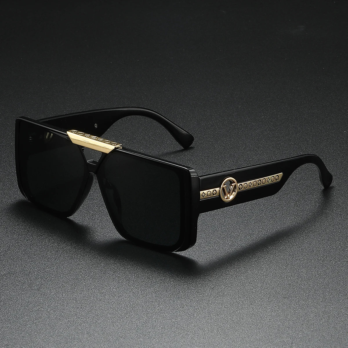 Va Va Voom Retro Black Rectangle Sunglasses