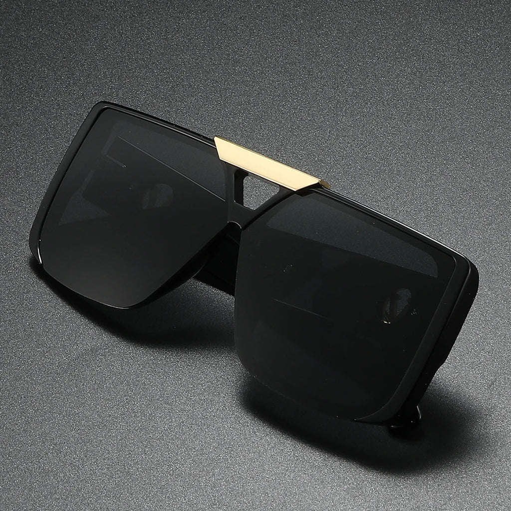 Va Va Voom Retro Black Rectangle Sunglasses