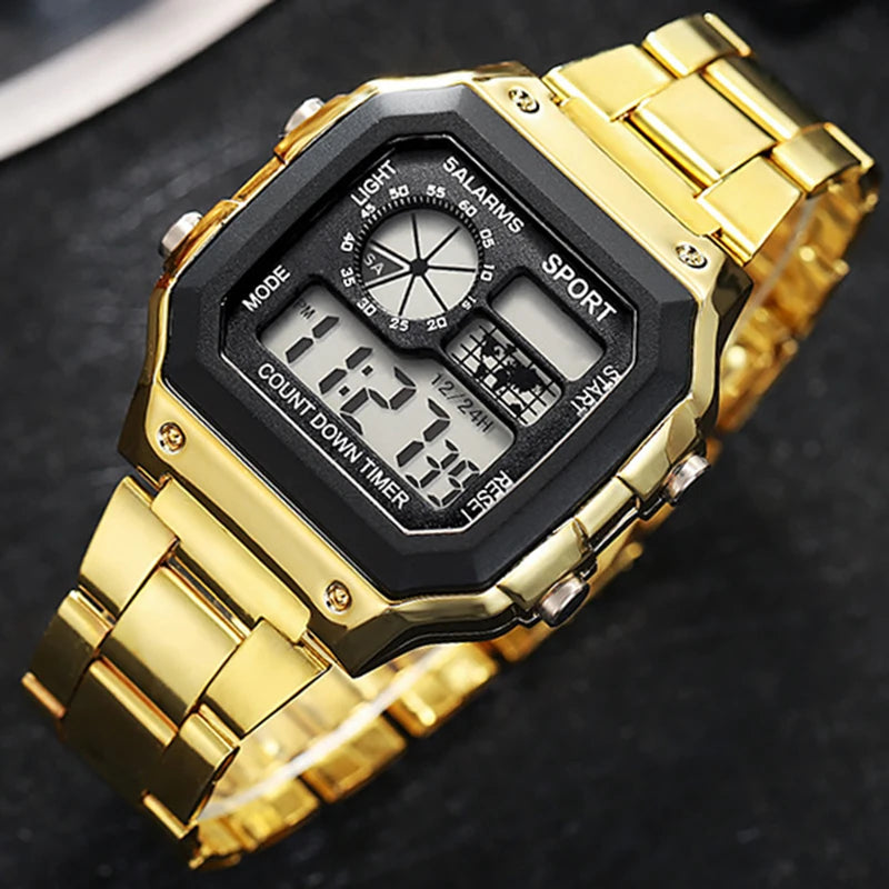 Yikaze Stainless Steel Digital Watch