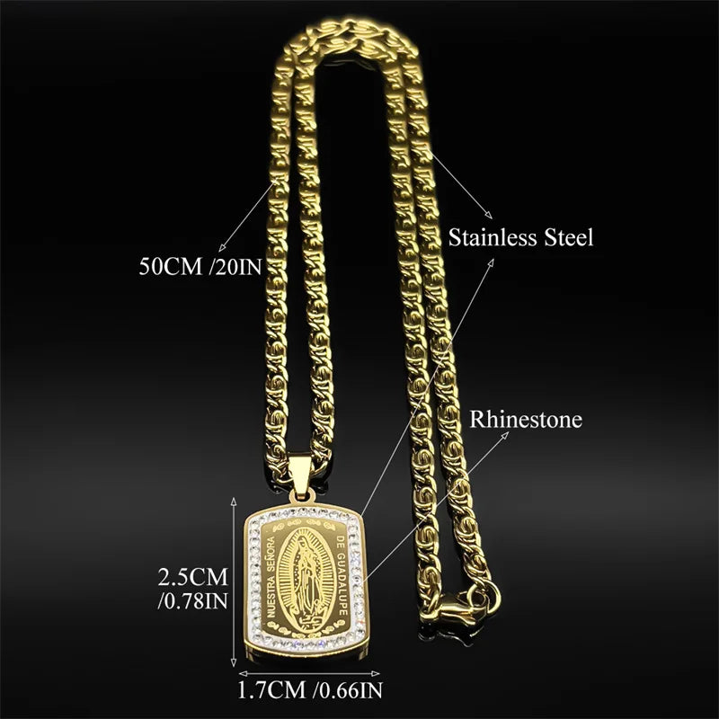 Lady of Guadalupe Gold Charm And Chain