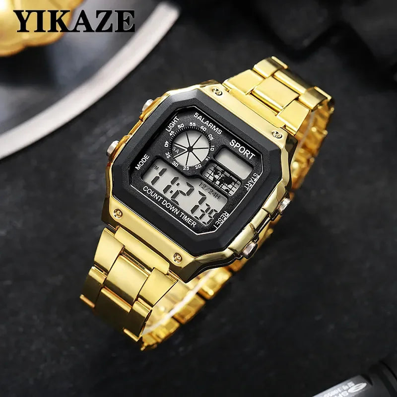 Yikaze Stainless Steel Digital Watch