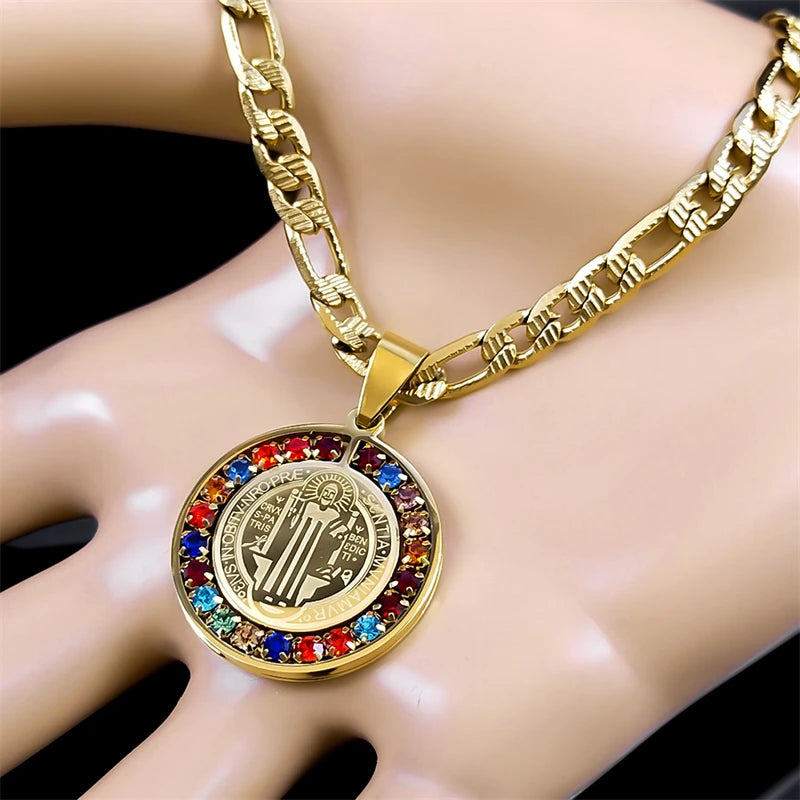 San Benito Gold Medallion And Chain