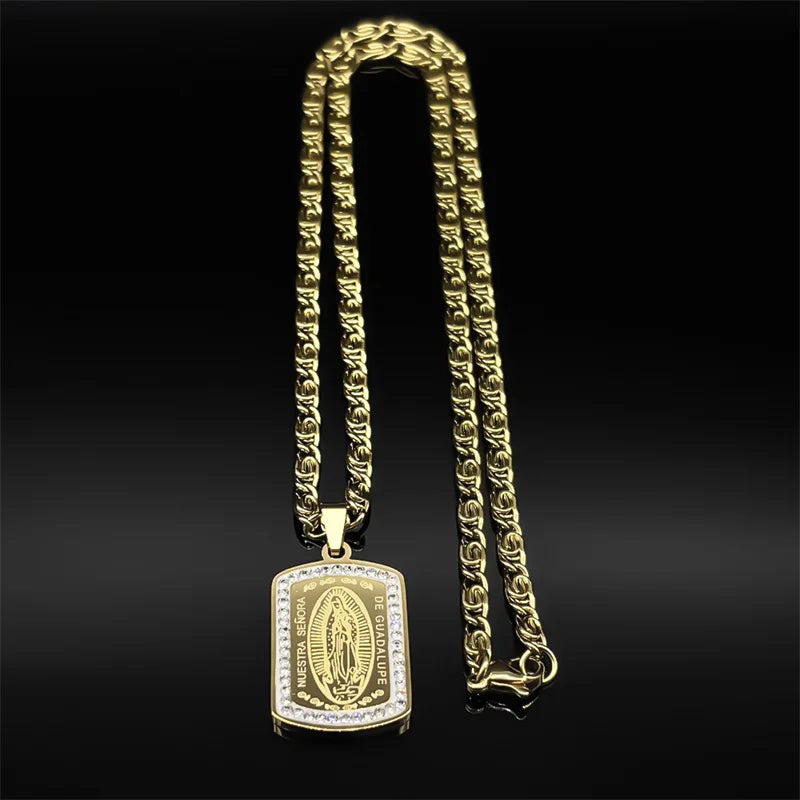 Lady of Guadalupe Gold Charm And Chain
