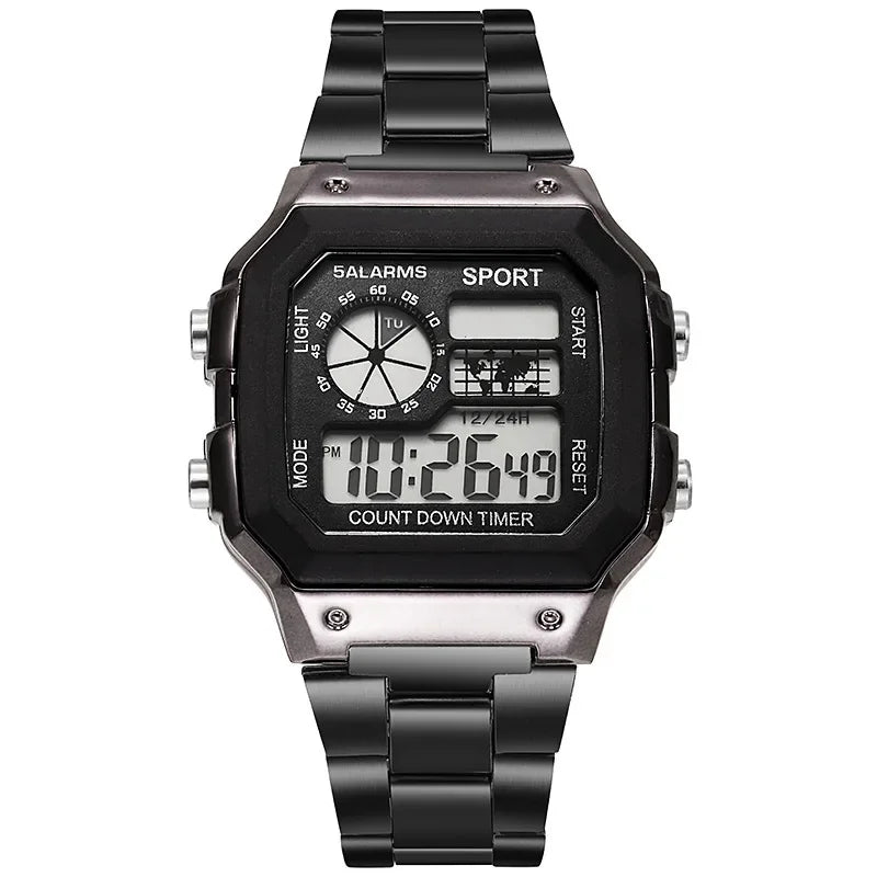 Yikaze Stainless Steel Digital Watch