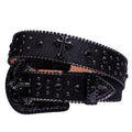 Black Cross Rhinestone Belt