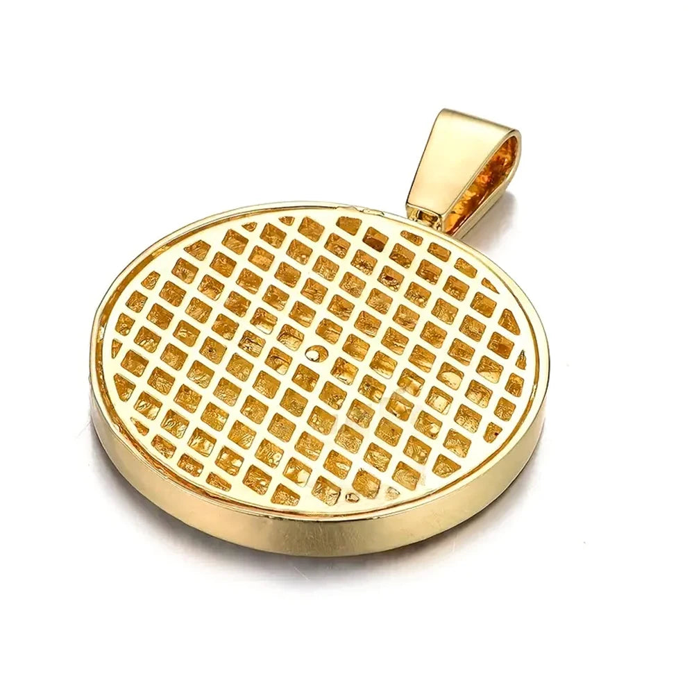 Gold Iced Out Last Supper Pendant And Cuban Chain