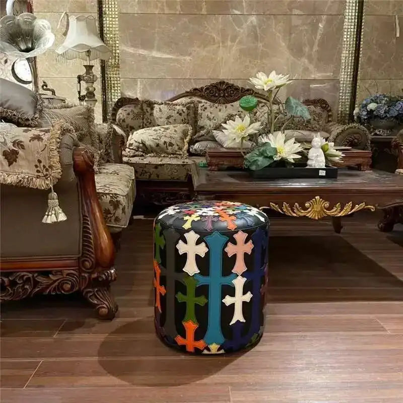 Chrome Hearts Stool and Pillow