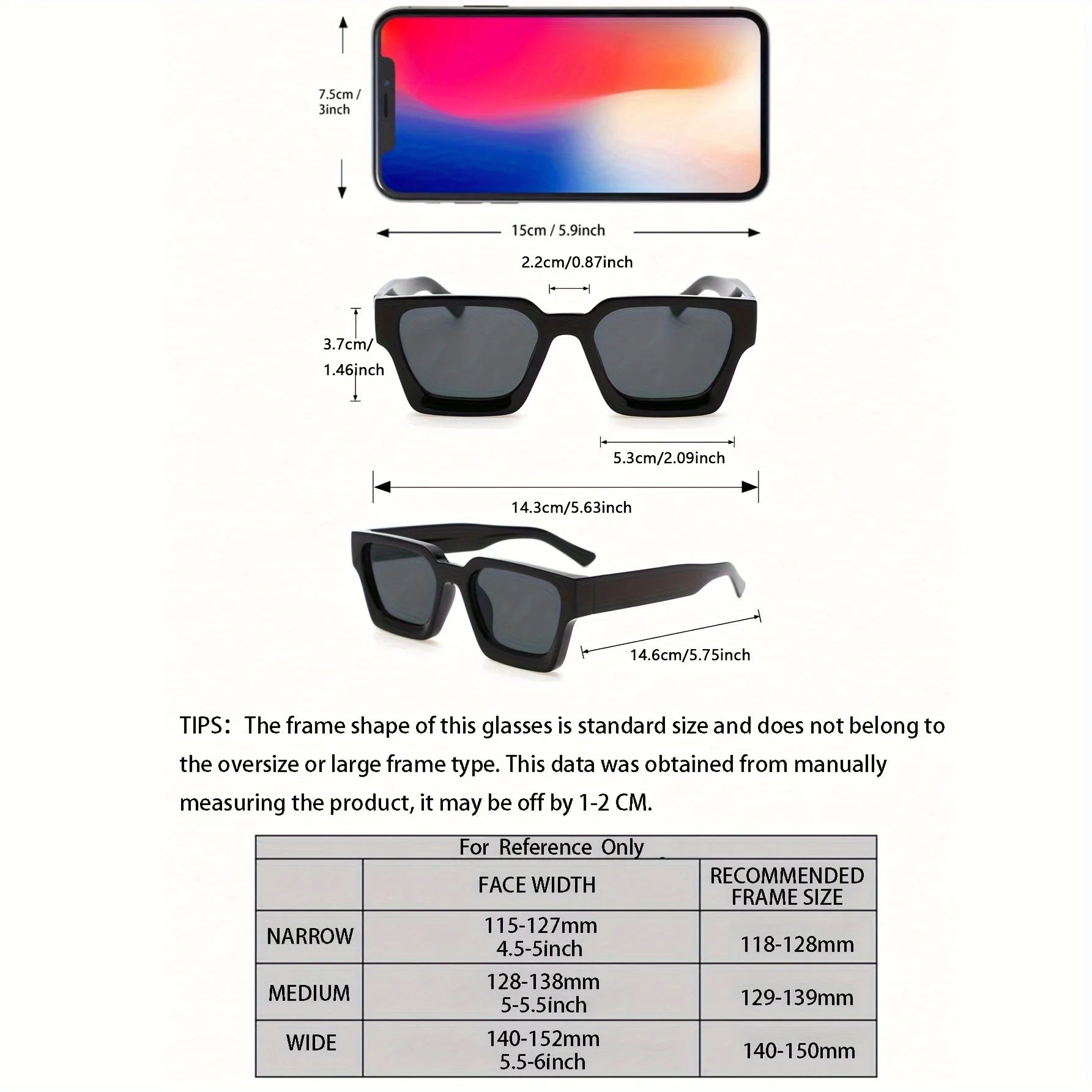S Classic Fashion Square  Sunglasses