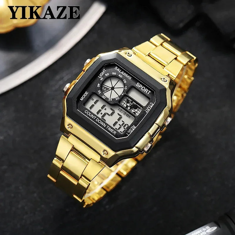Yikaze Stainless Steel Digital Watch