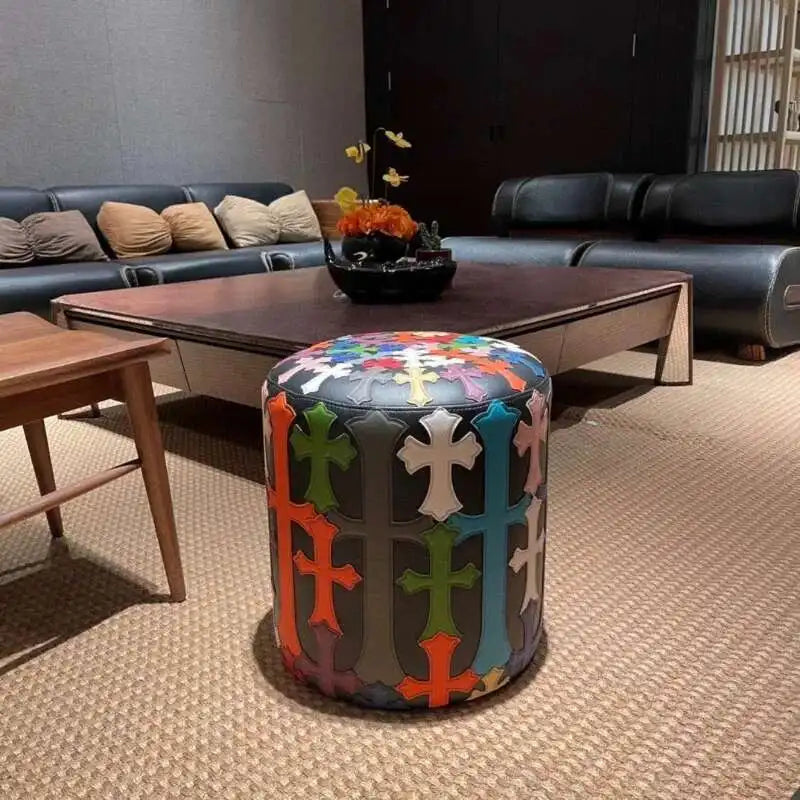 Chrome Hearts Stool and Pillow