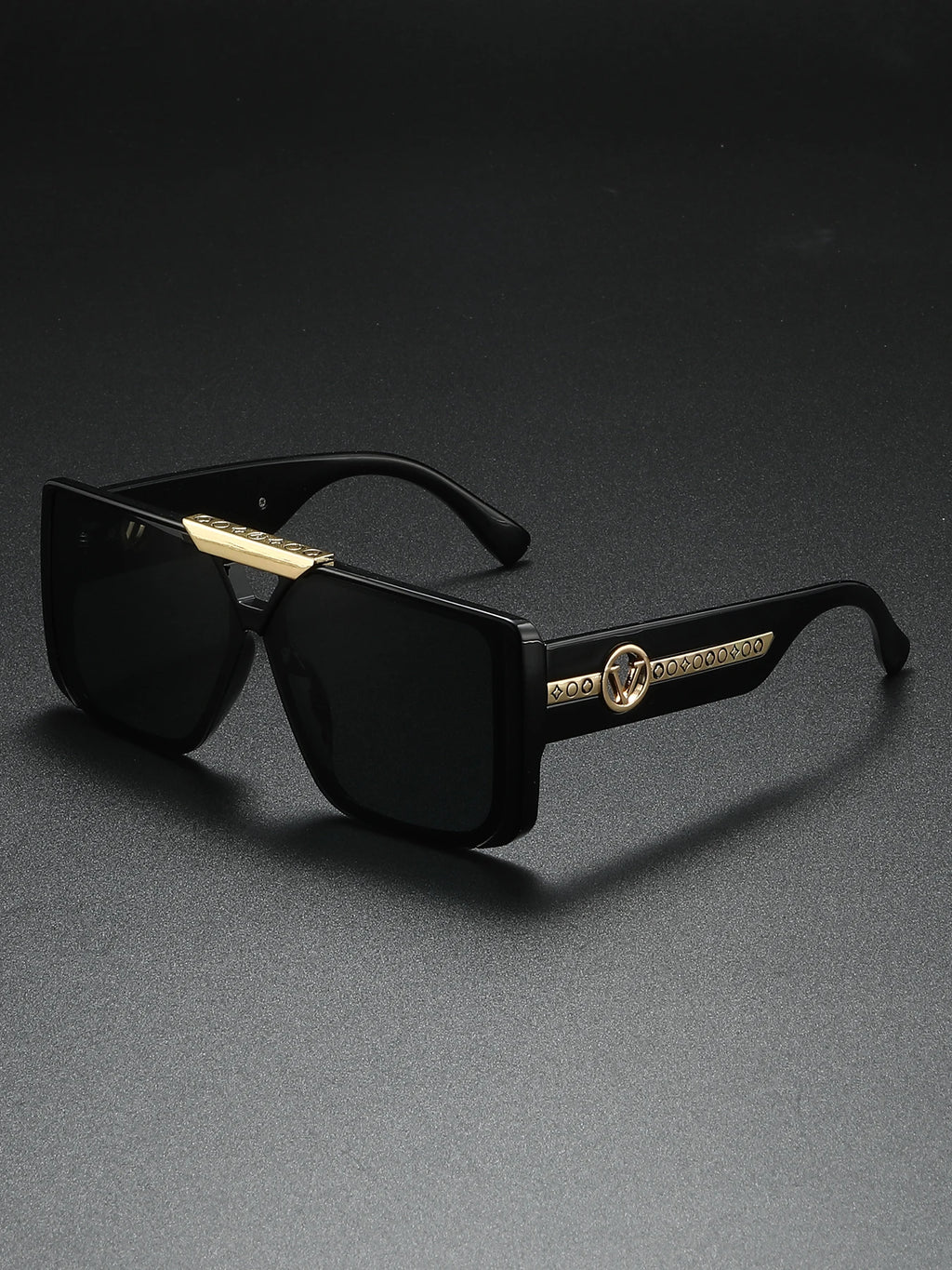 Va Va Voom Retro Black Rectangle Sunglasses