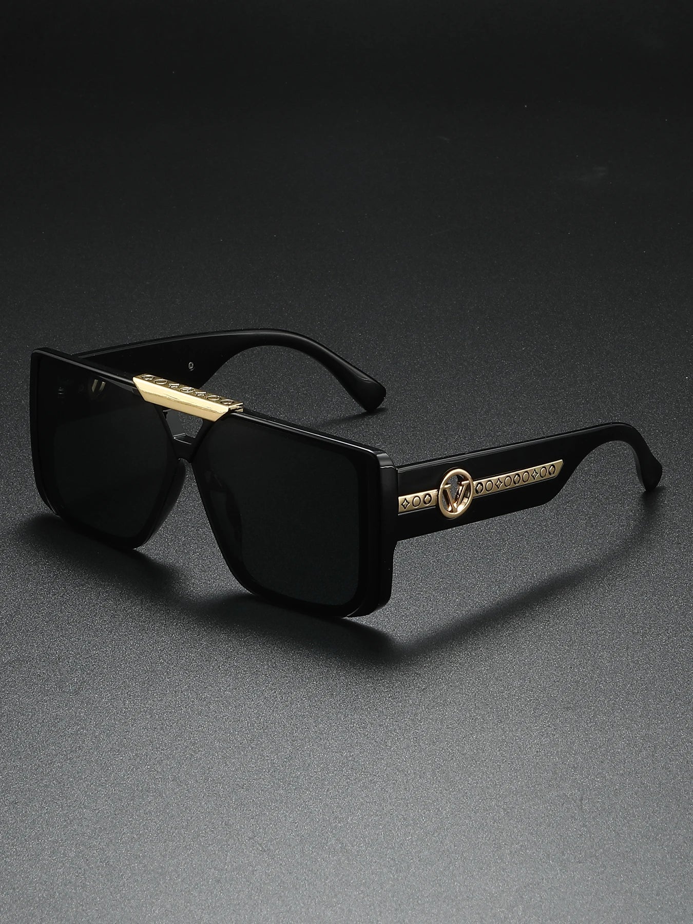 Va Va Voom Retro Black Rectangle Sunglasses