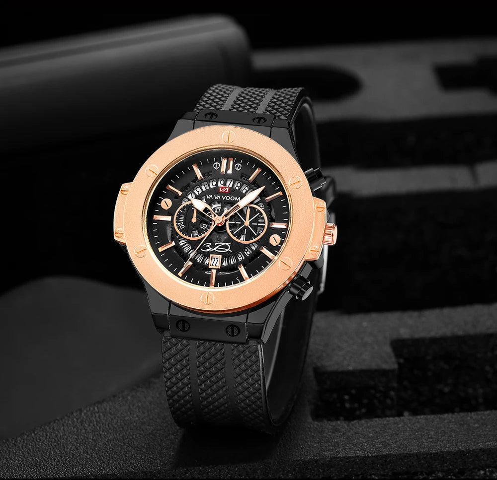 Va Va Voom Black And Rose Watch