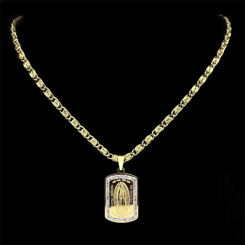 Lady of Guadalupe Gold Charm And Chain