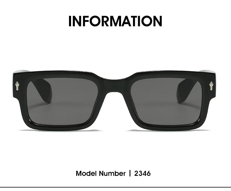 Classic Square Rivet Sunglasses