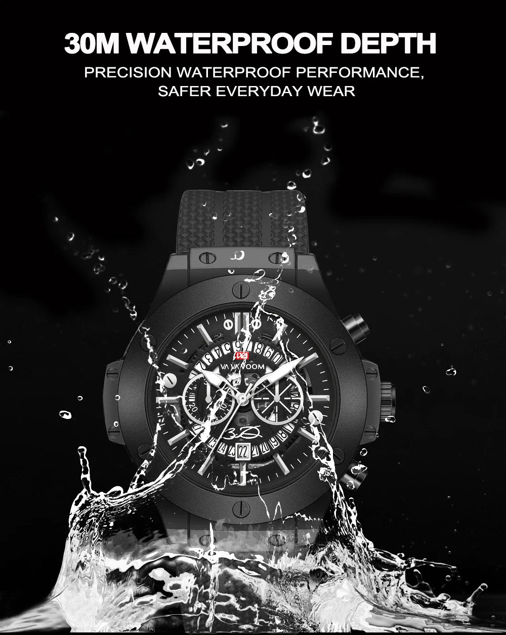 Va Va Voom Black And Rose Watch
