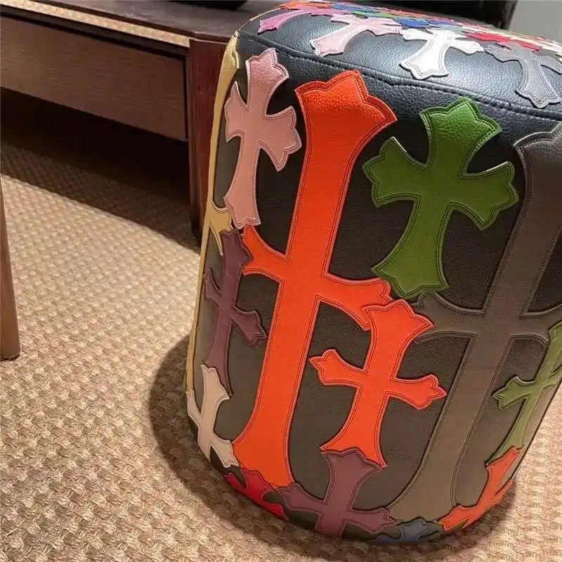 Chrome Hearts Stool and Pillow