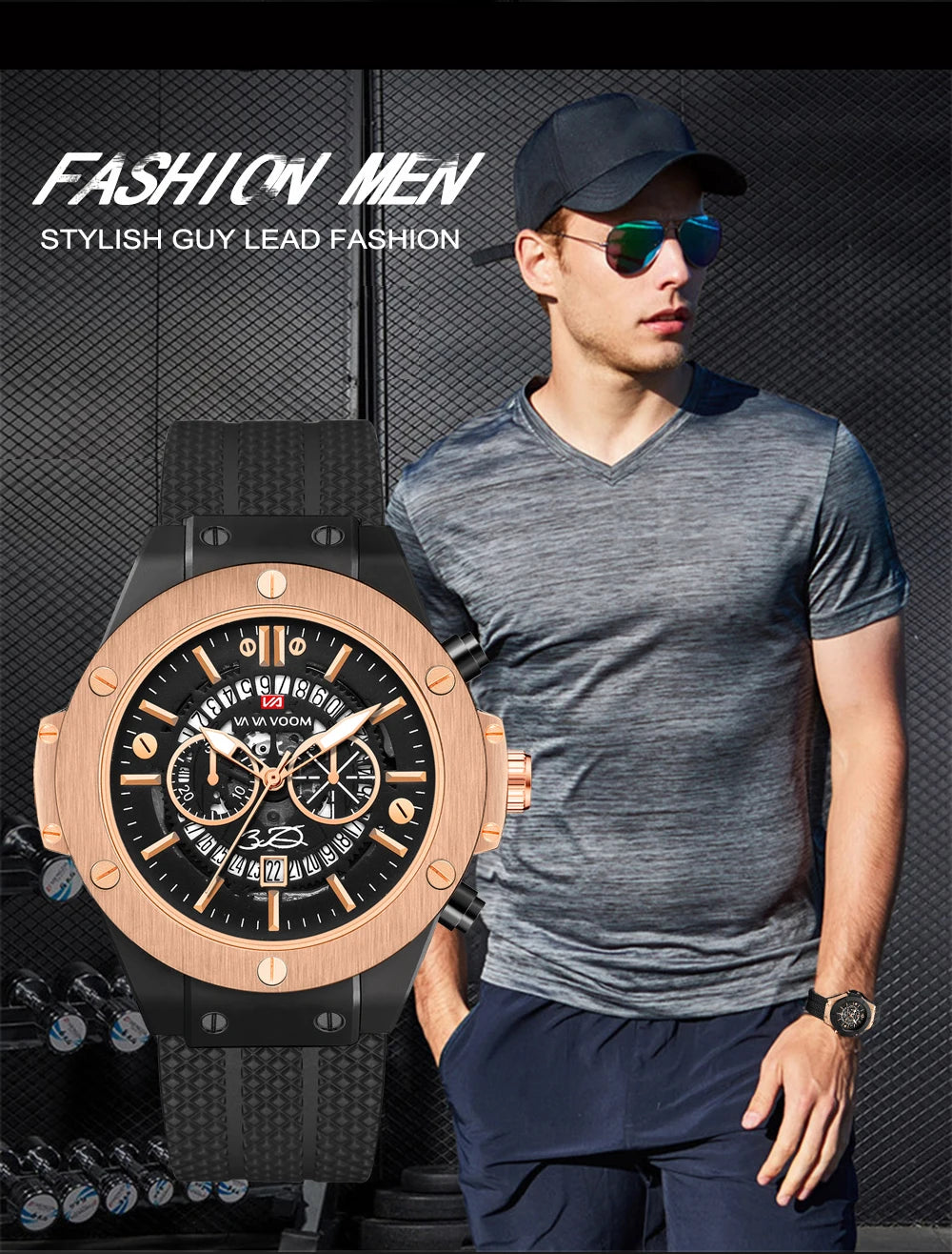 Va Va Voom Black And Rose Watch