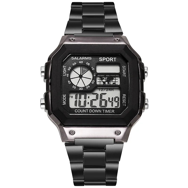 Yikaze Stainless Steel Digital Watch
