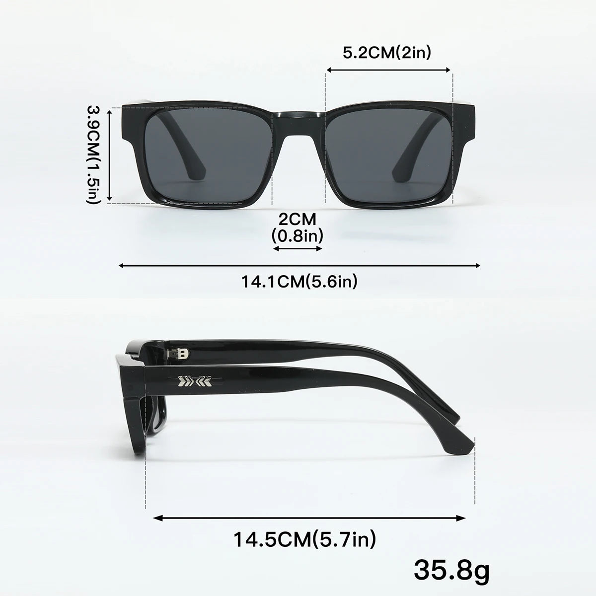 Artorigin Dark Square Sunglasses