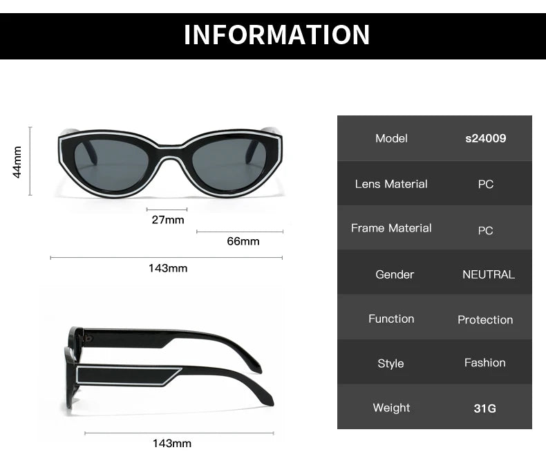 New Vintage Cat Eye Sunglasses