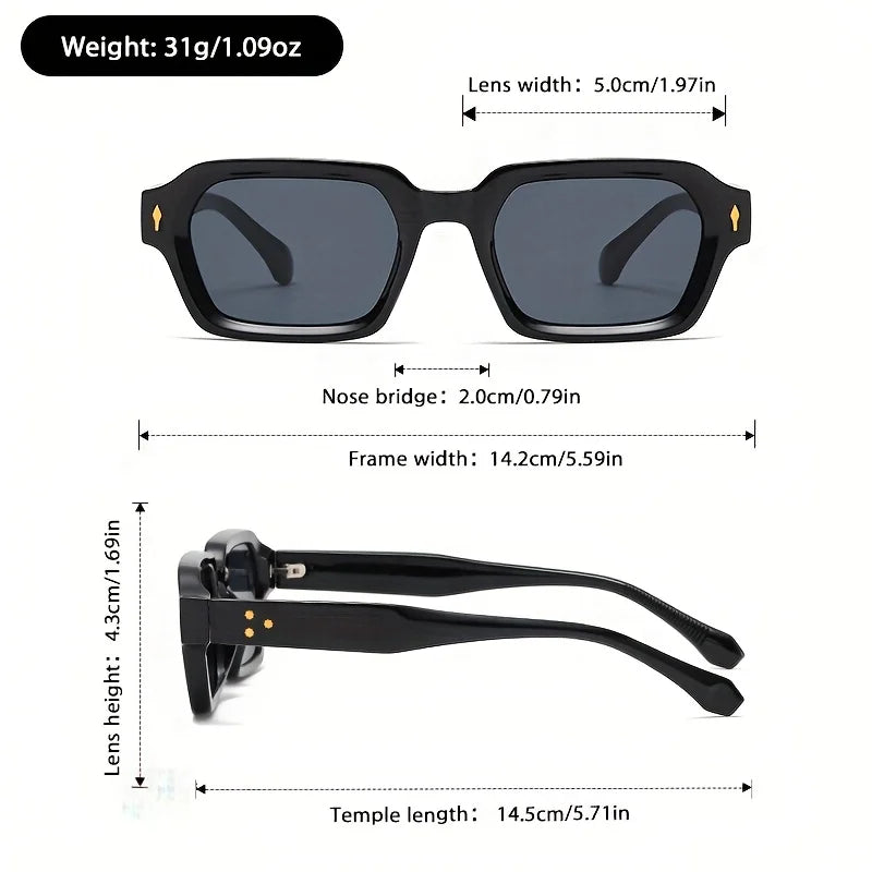 High-End Retro Square Sunglasses