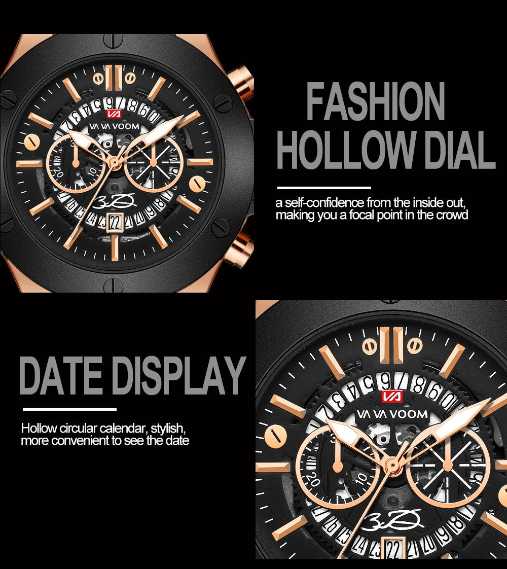 Va Va Voom Black And Rose Watch